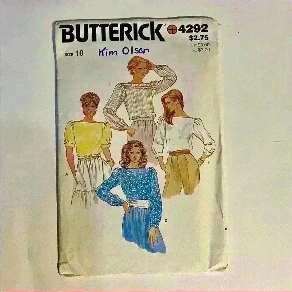 Butterick 4292 Size 10 Blouse & 4558 Misses Dress Size 6-10 Sewing Patterns - Picture 2 of 6